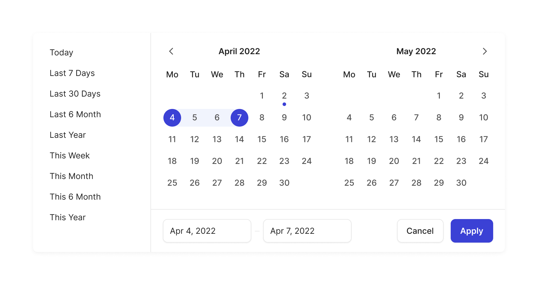 Date Range Picker